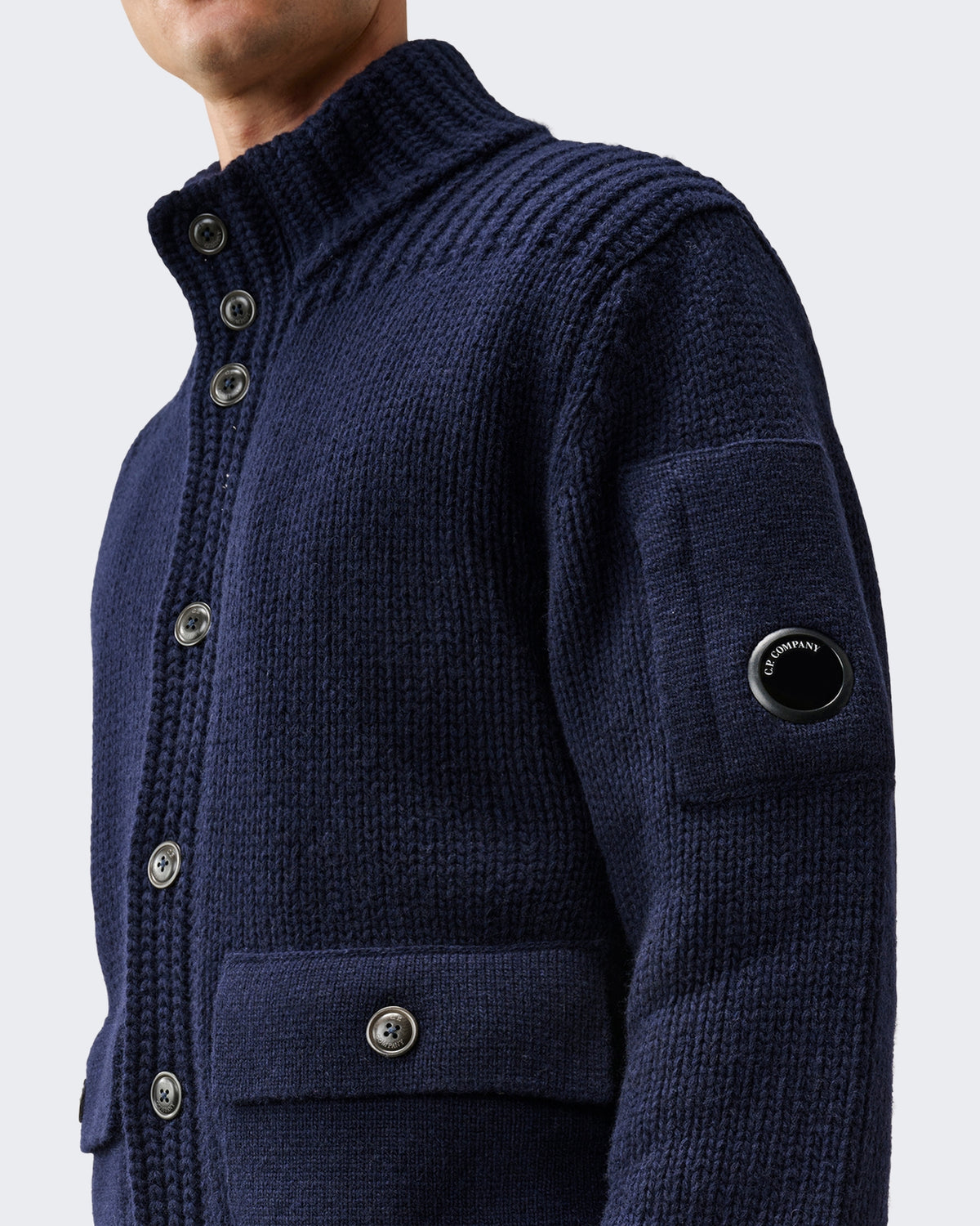C.P. Company Men's Cardigan Total Eclipse