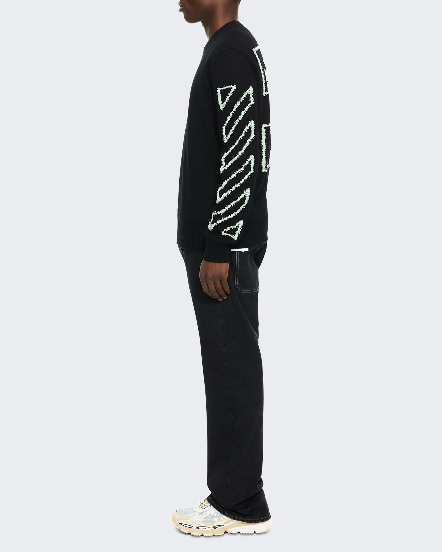 Heren Diag Outline Knit Crewneck