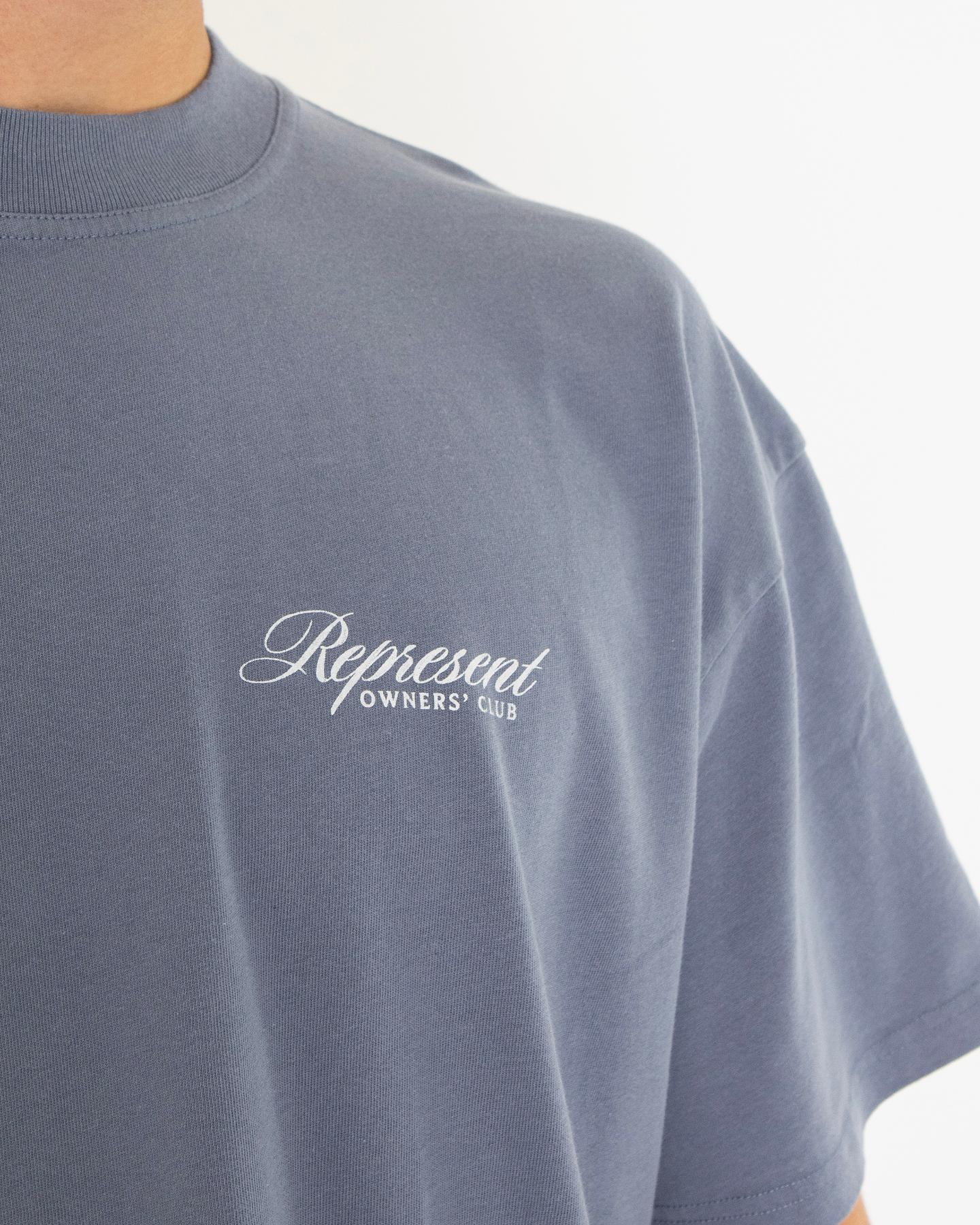 Heren Owners Script T-Shirt Blauw