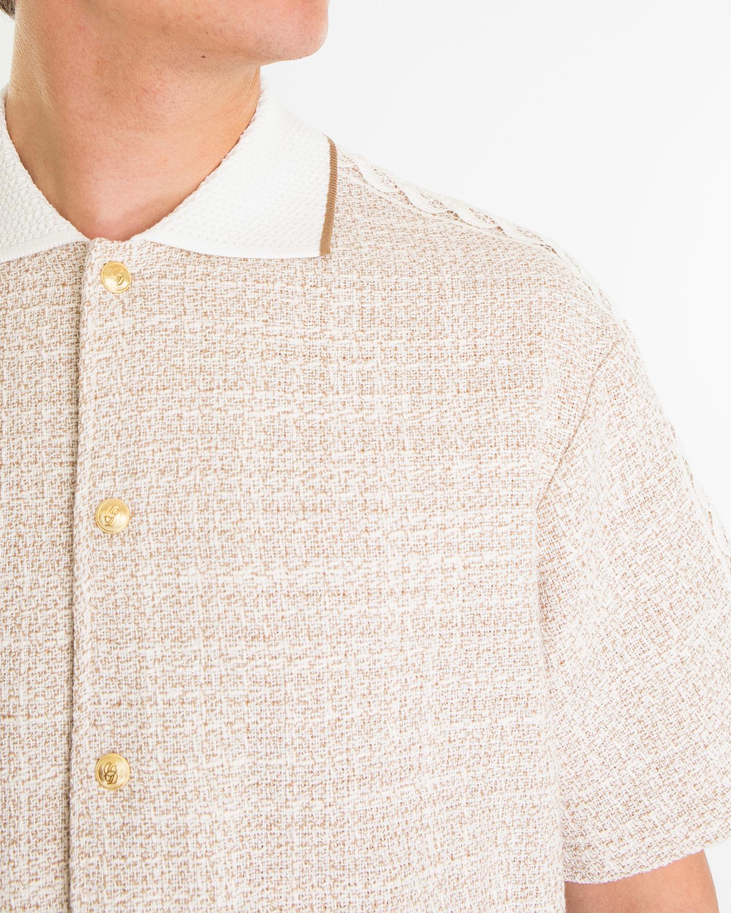 Heren La Chemise Tweed Beige