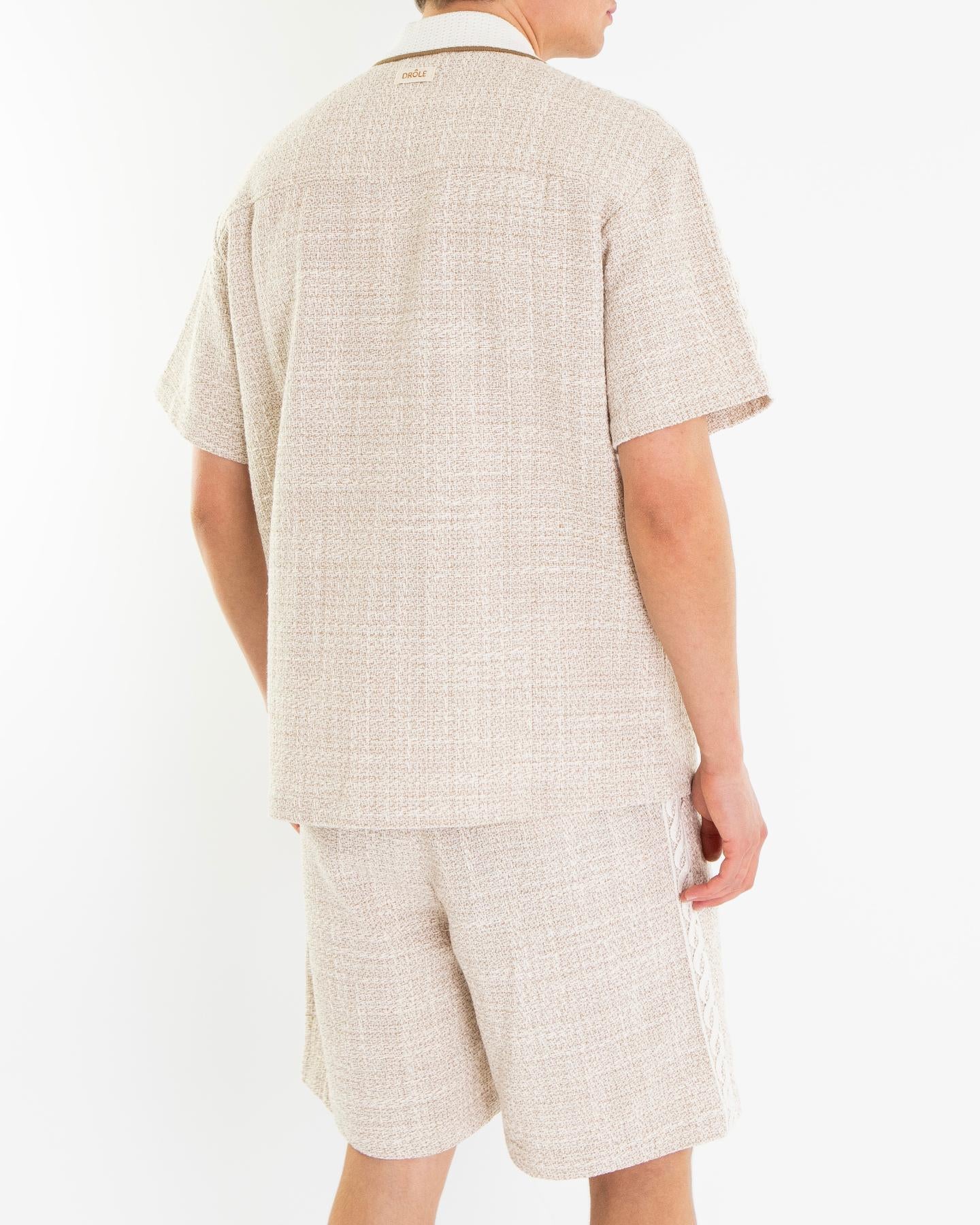 Heren La Chemise Tweed Beige
