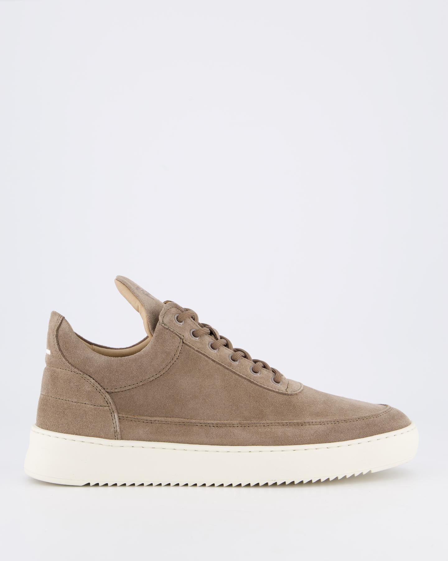 Heren Low Top Suede Sneaker Bruin