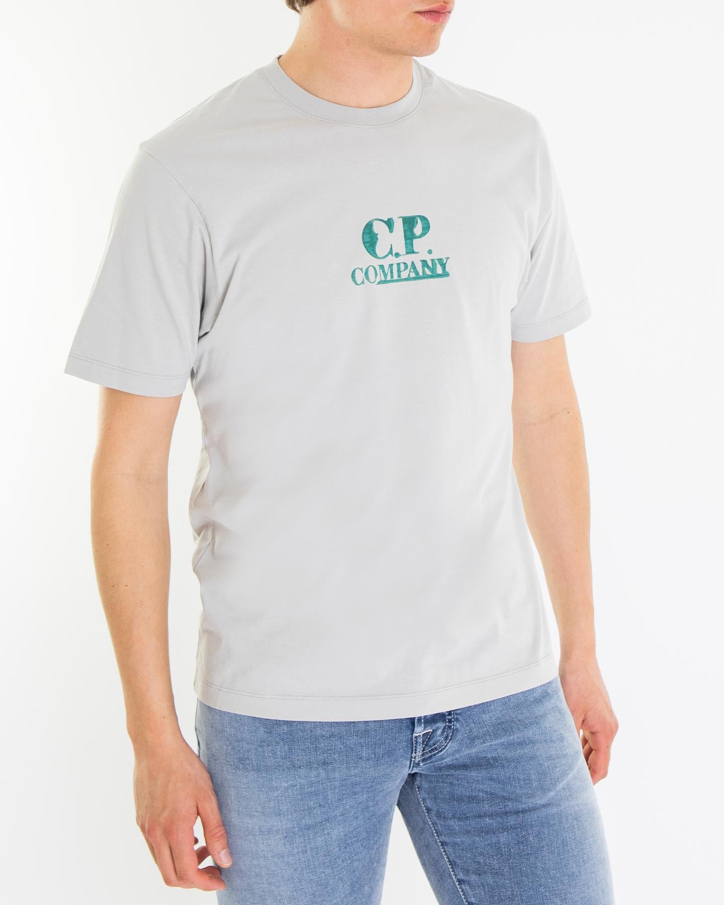 Heren Graphic Logo T-Shirt Grijs