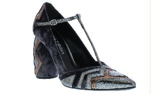 Dames Velvet T-strap