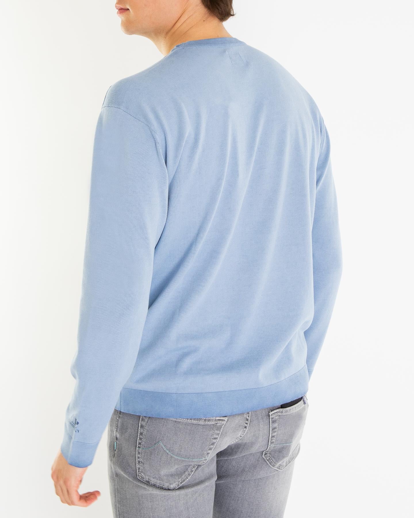 Heren Crew Neck Knit Blauw