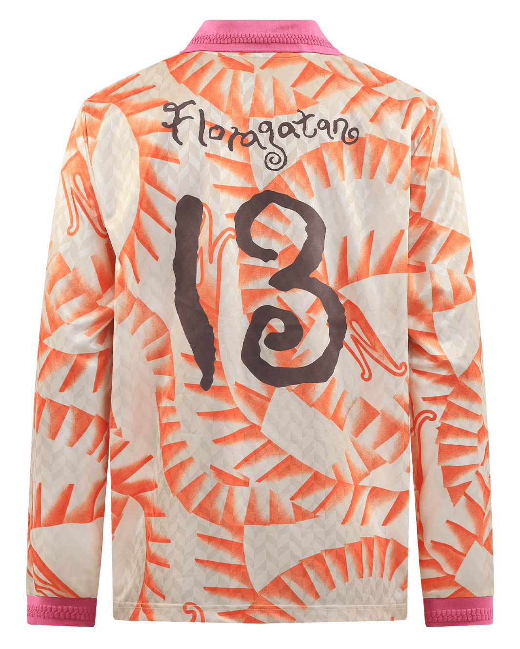 Men Printed Long Sleeve Oranje