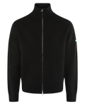 Men's Knitted Cardigan with Badge Detail Black
