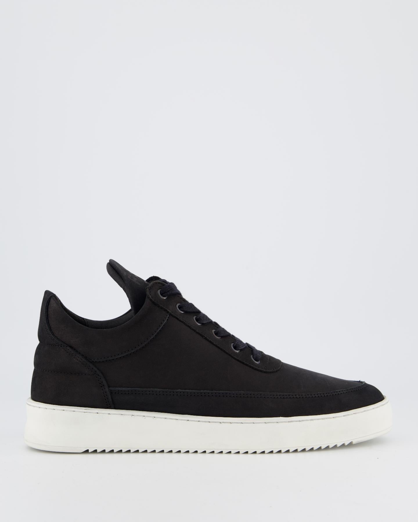 Men Low Top Ripple Nubuck Black