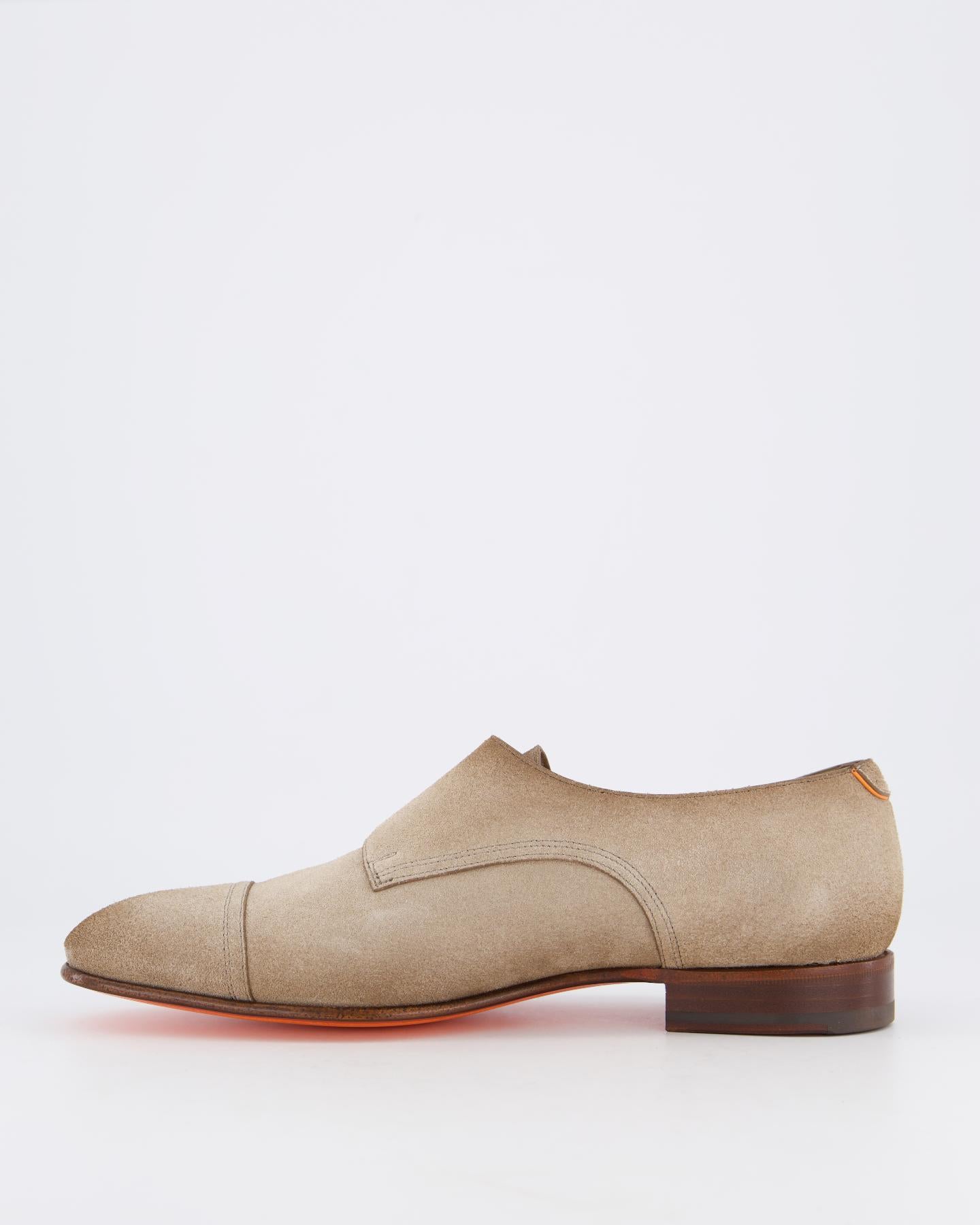 Heren Double Buckle Loafer Beige