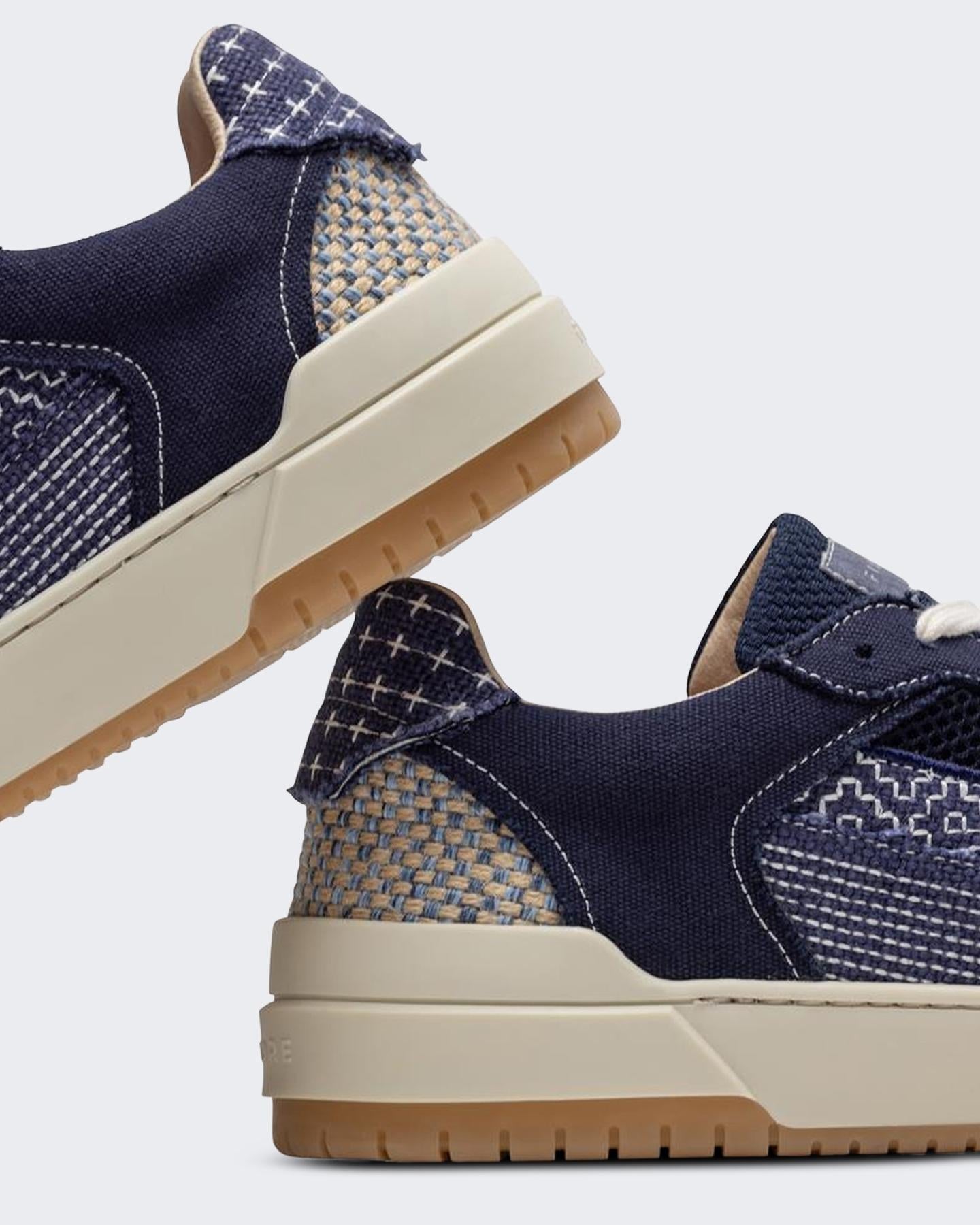 Heren Etna Sashiko Sneaker Blauw