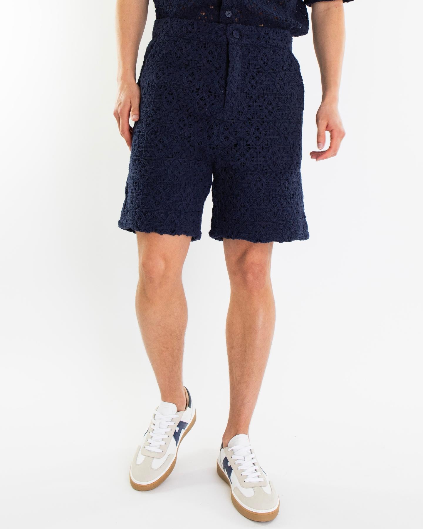Heren Lace Shield Short Blauw