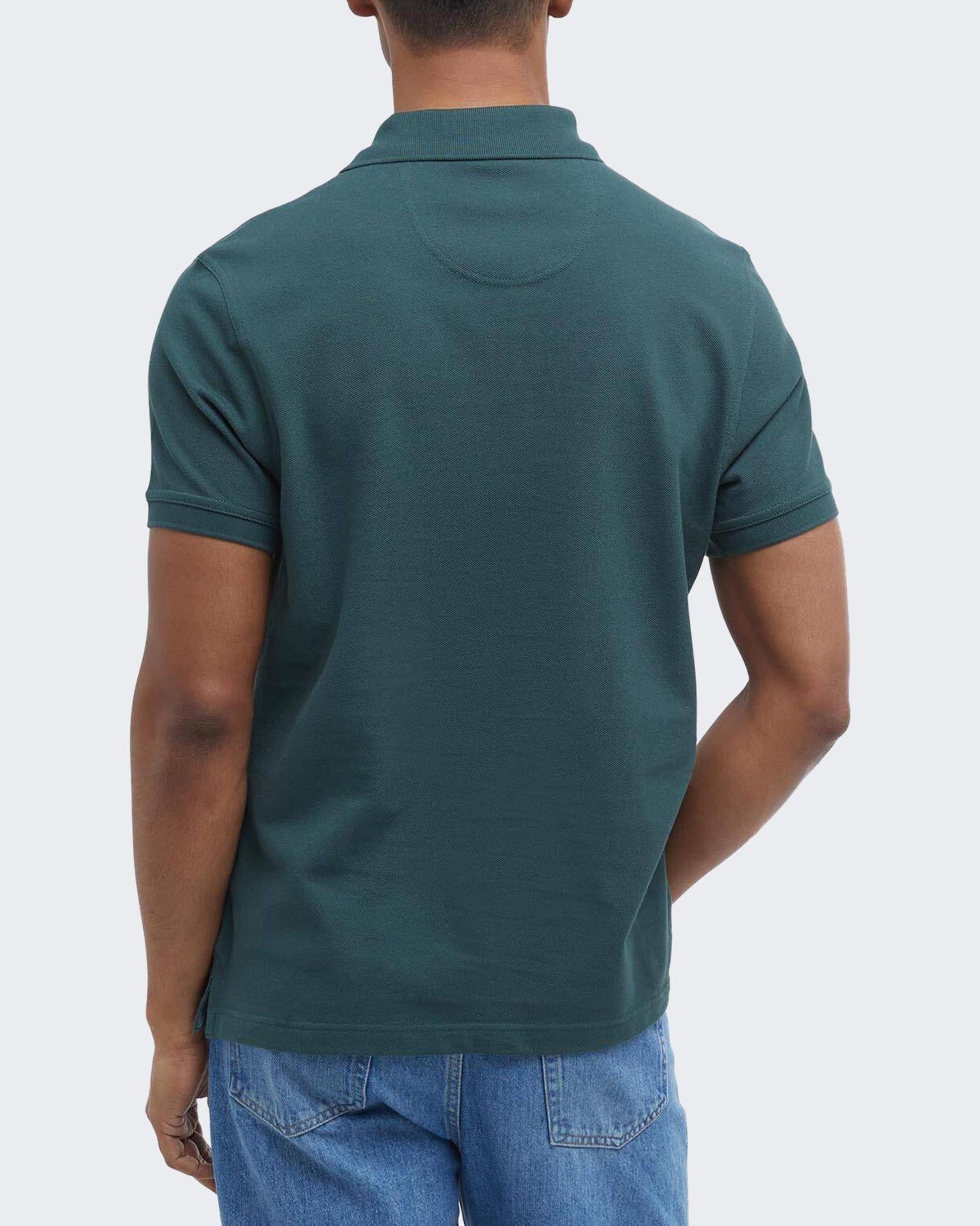 Heren Tartan Pique Polo Groen