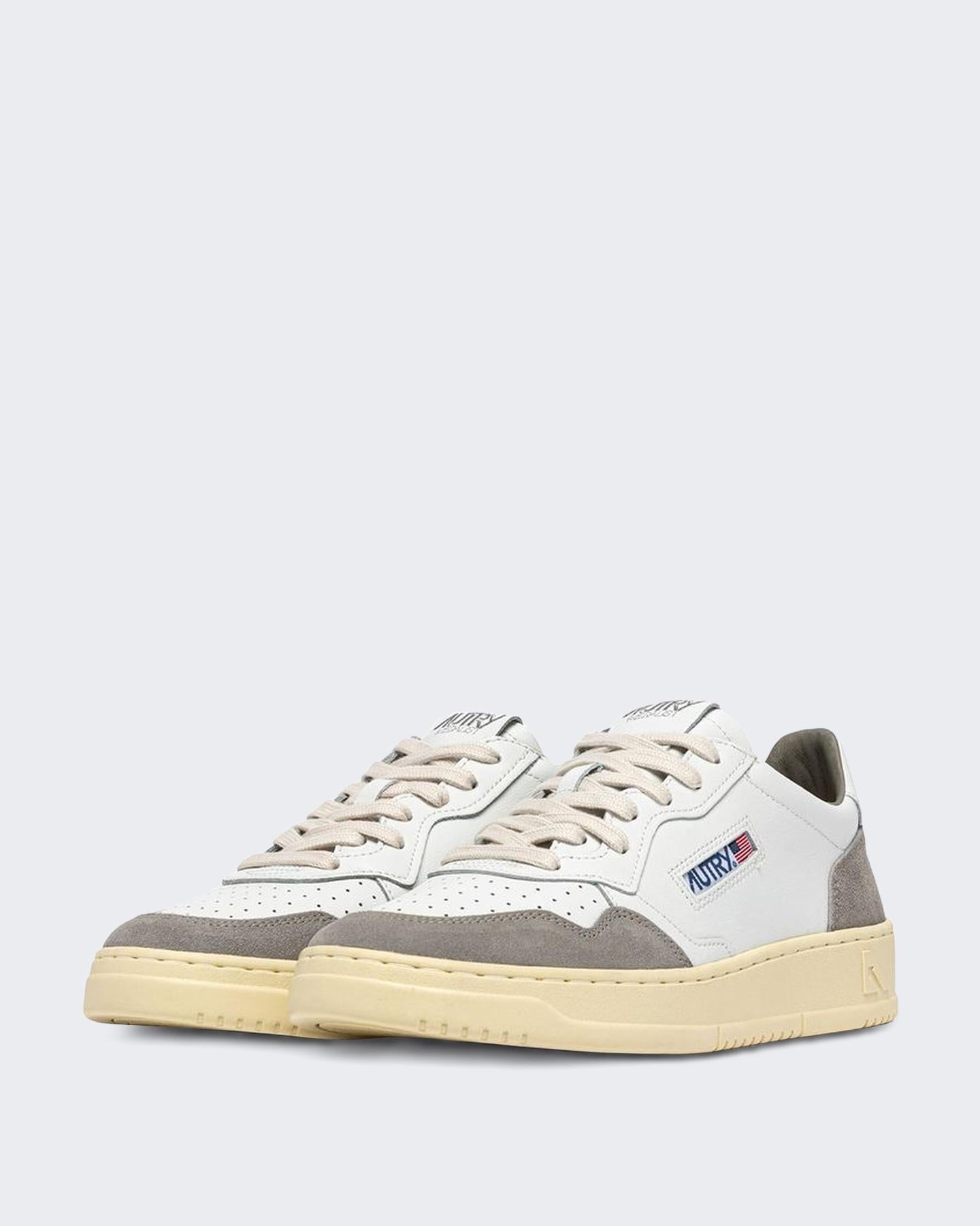 Heren Medalist Low Sneaker Wit/Grijs