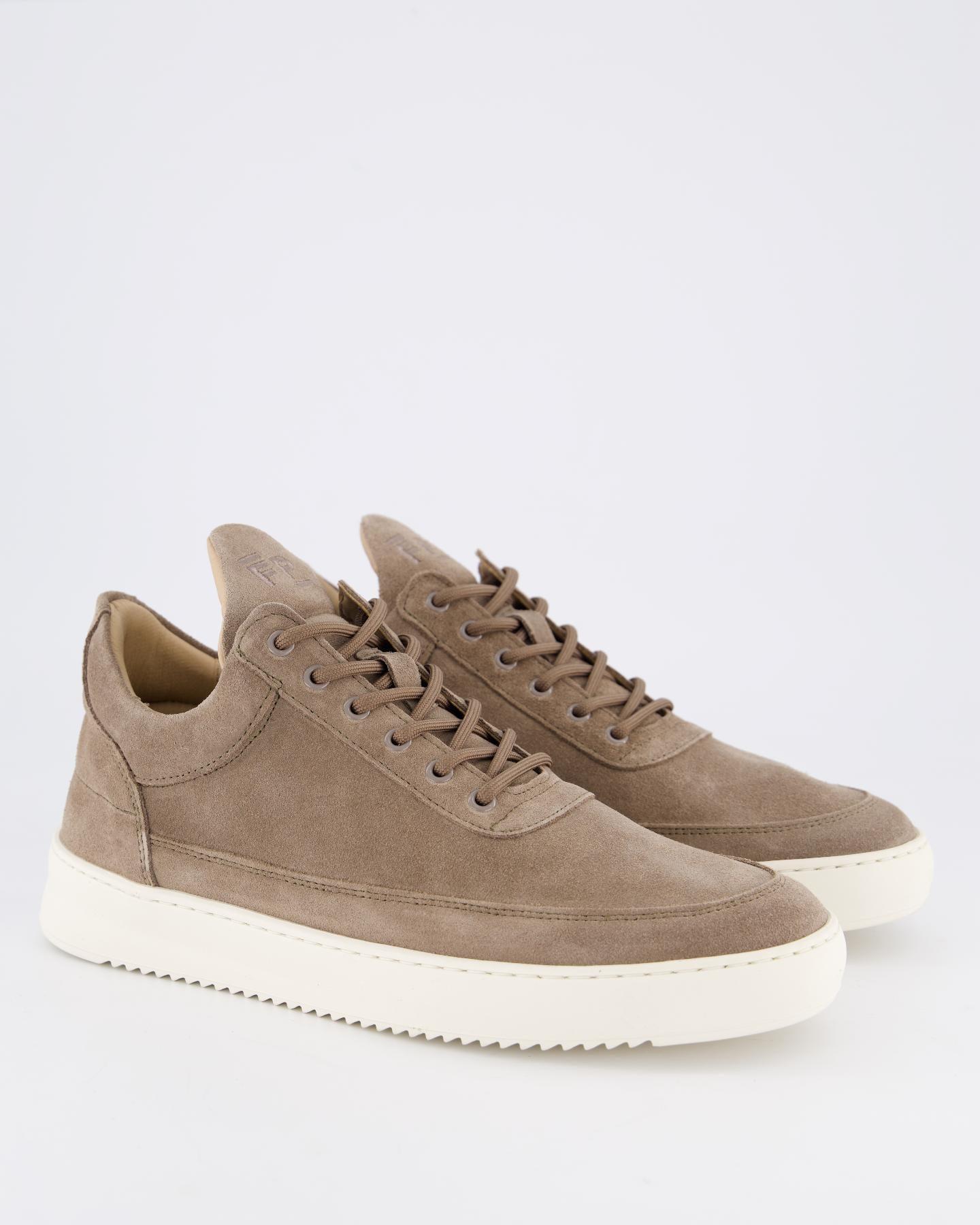 Heren Low Top Suede Sneaker Bruin