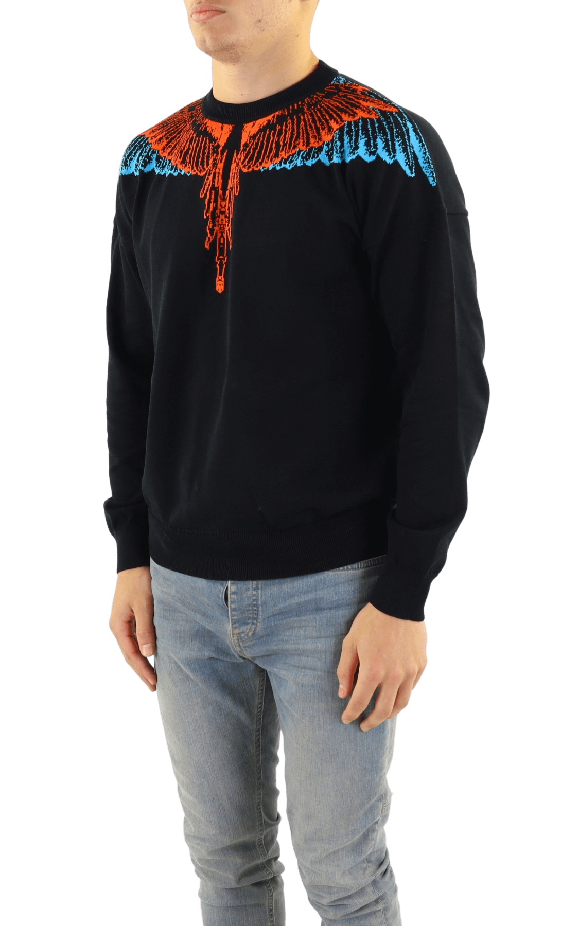 Men Icon Wings Knit Boxy Crew