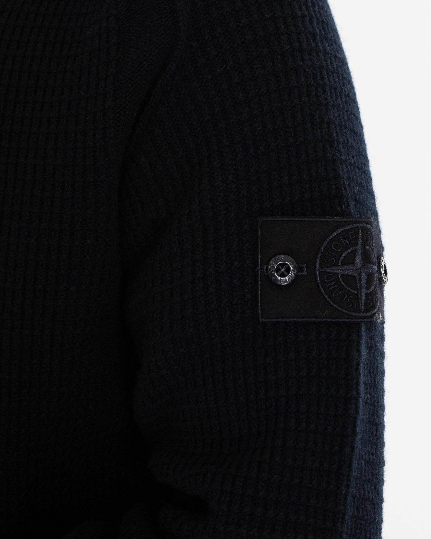Heren Black Logopatch Vest Blauw
