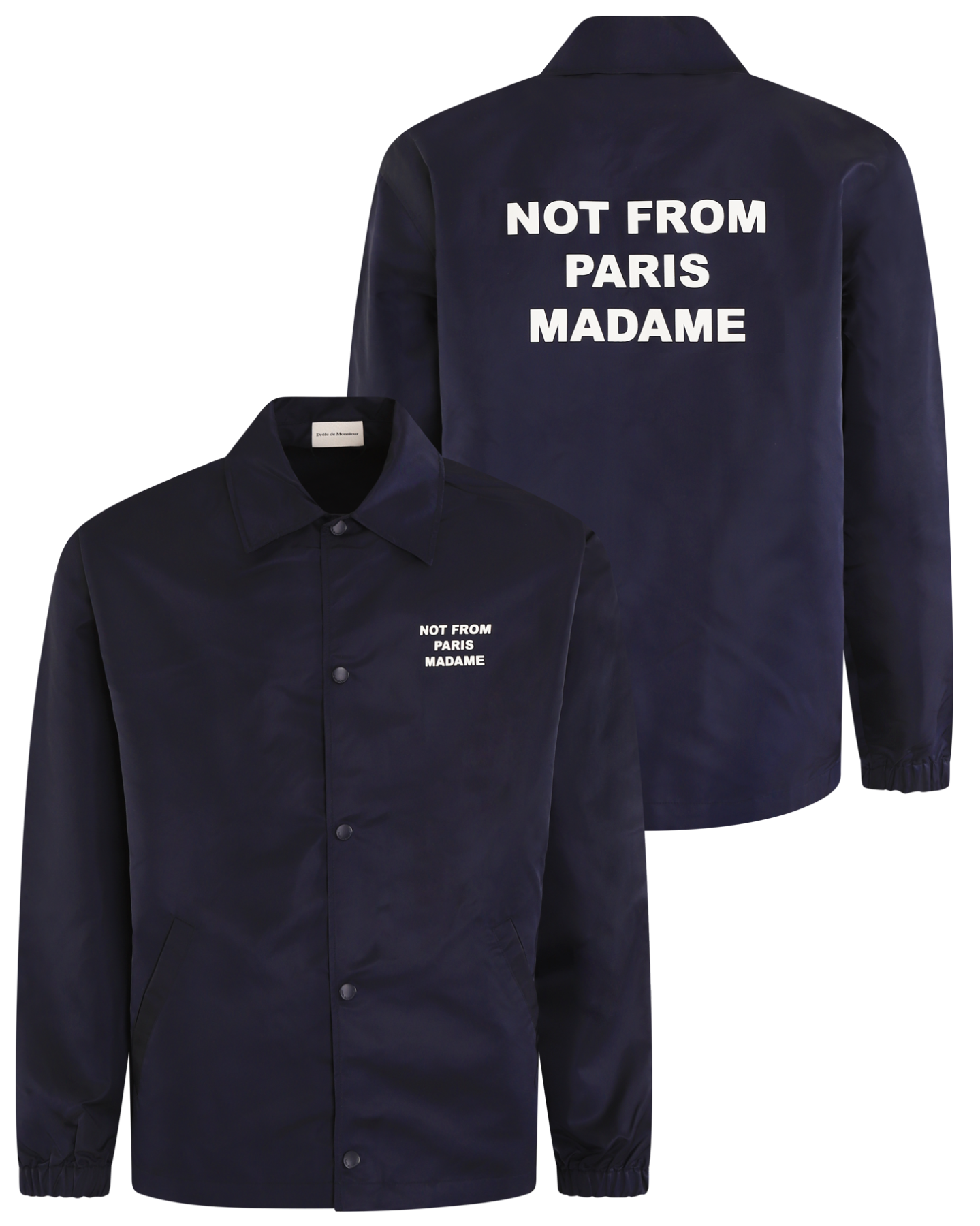 Heren Slogan Jacket Blauw