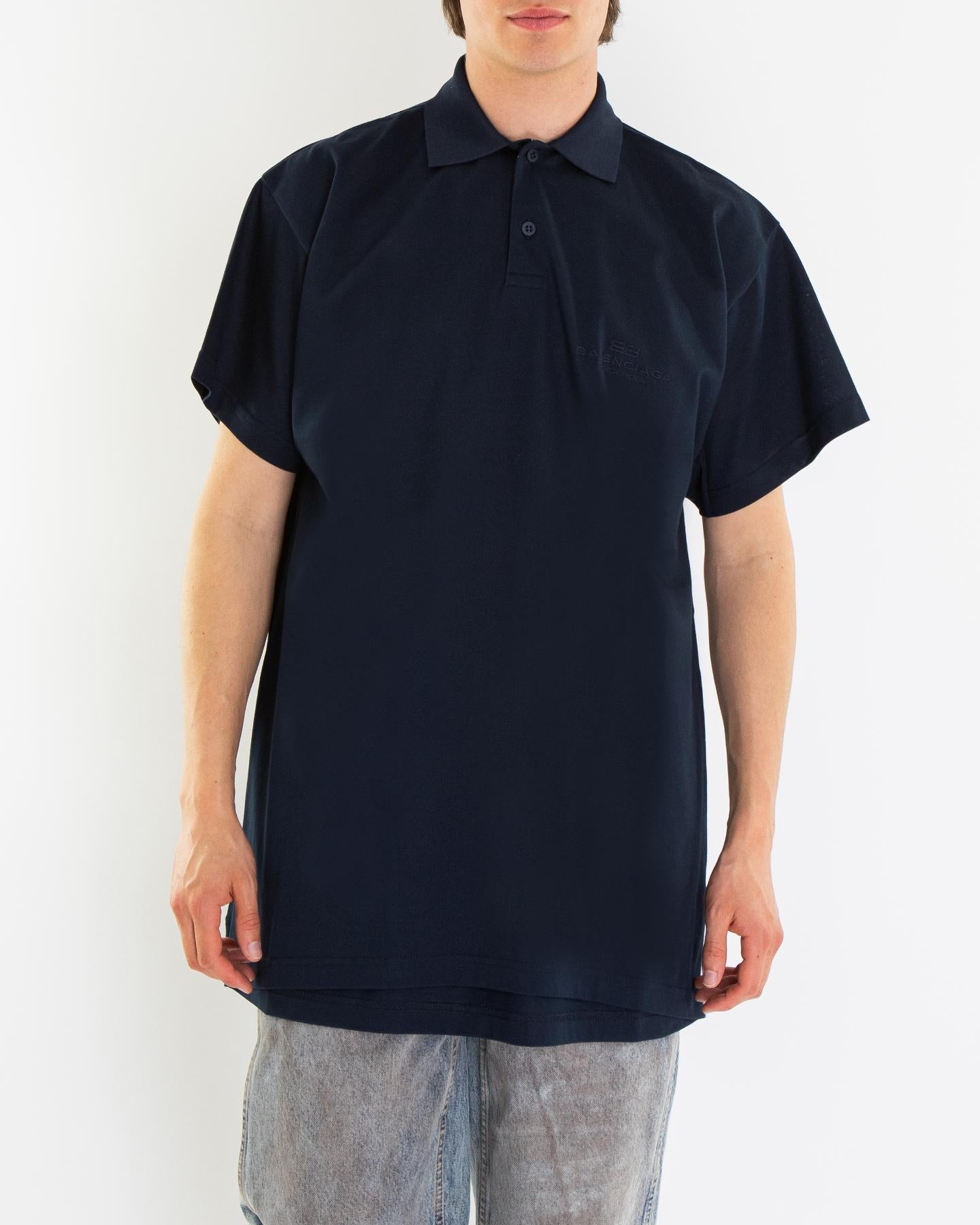 Heren Intertwined Polo Blauw