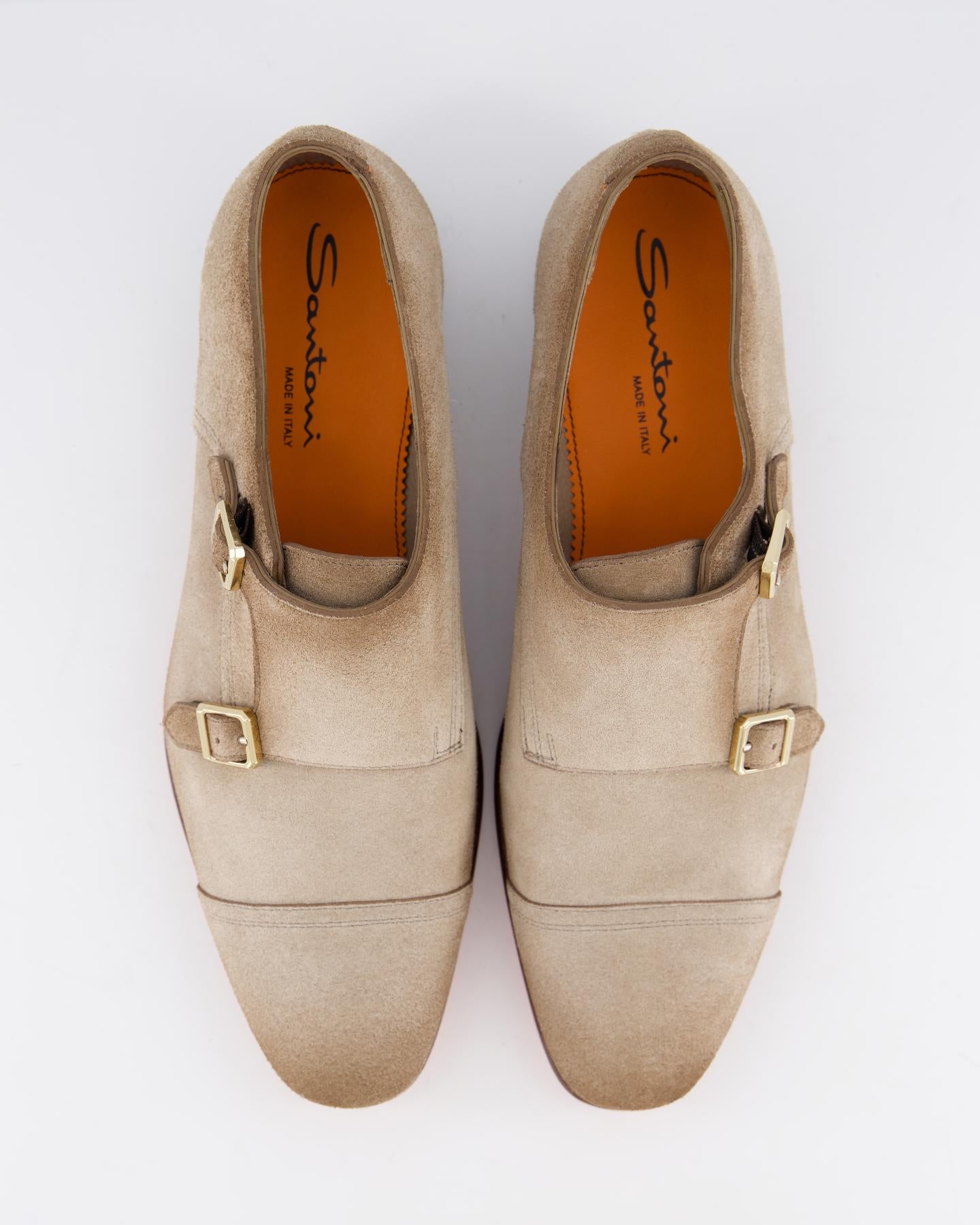Heren Double Buckle Loafer Beige