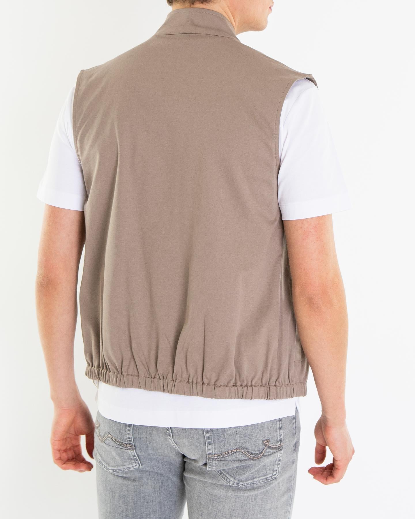 Heren Supima Bodywarmer Grijs/Beige