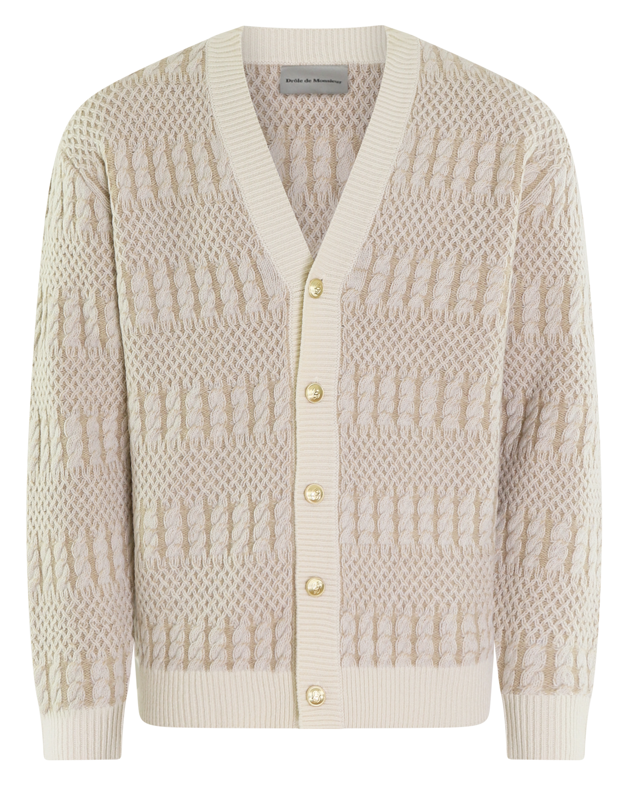 Heren Le Cardigan Torsades Bicolor