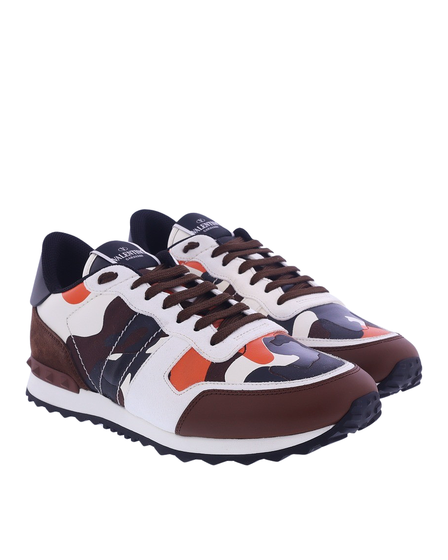 Men Rockrunner Sneaker Brown/White