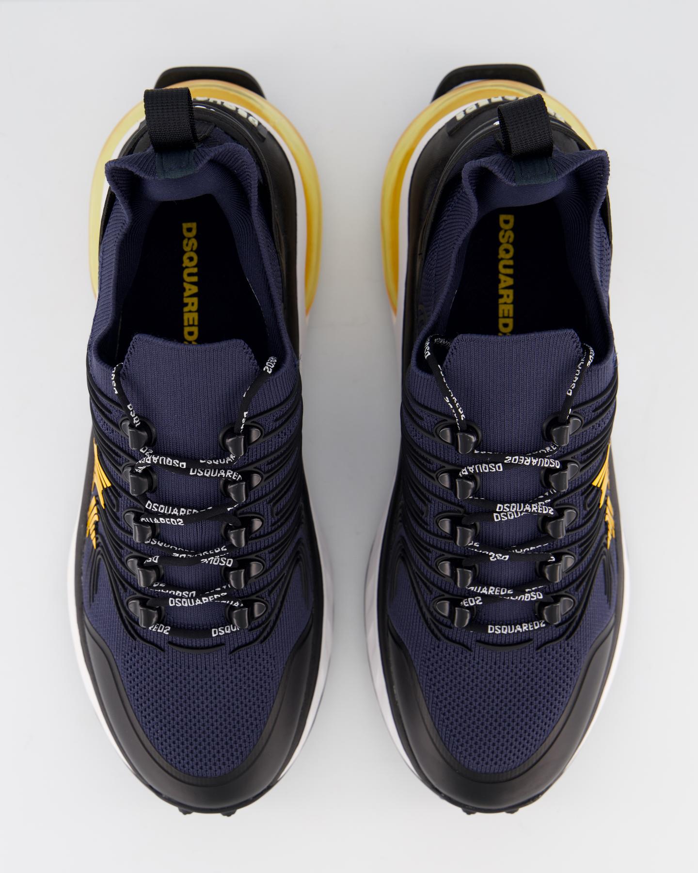 Heren Bubble Sneakers Zwart/Blauw