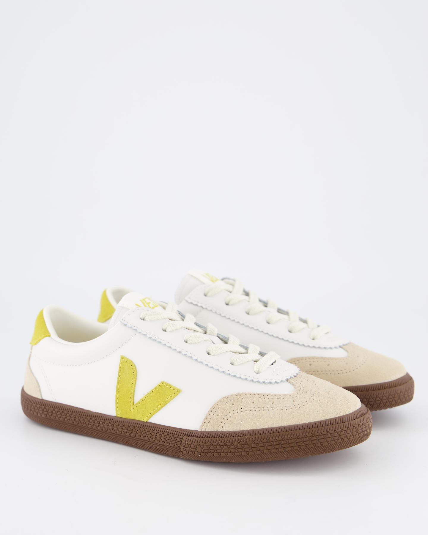 Dames Volley Sneaker Wit/Geel