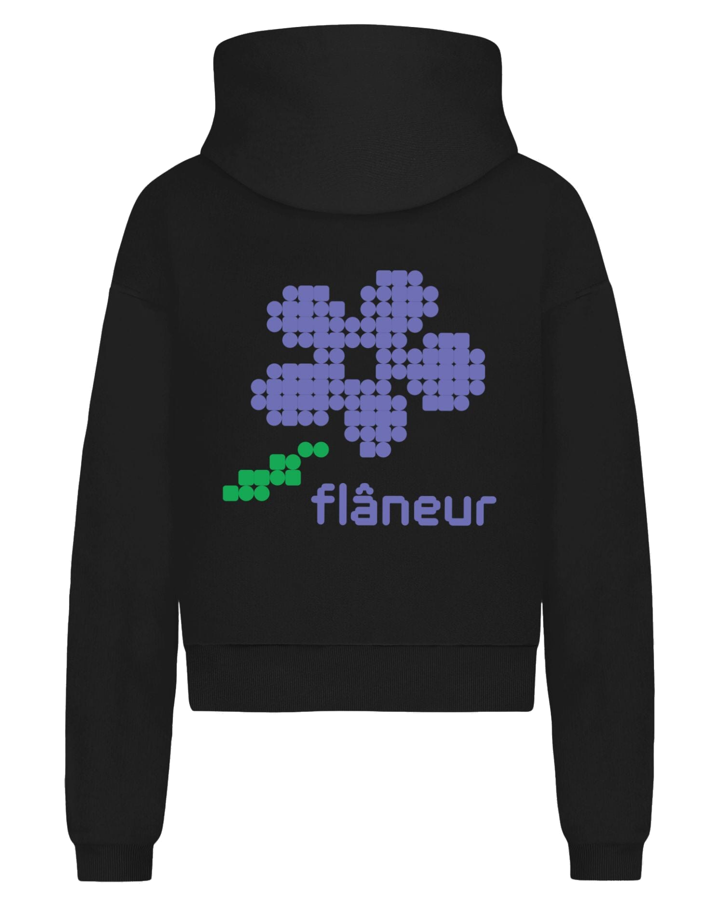 Heren Pixel Flower Zip-Up Zwart