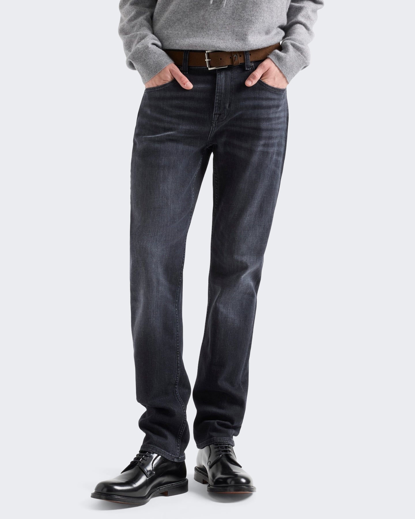 7 For All Mankind Heren Slimmy Soot jeans Zwart - Eleganza.nl