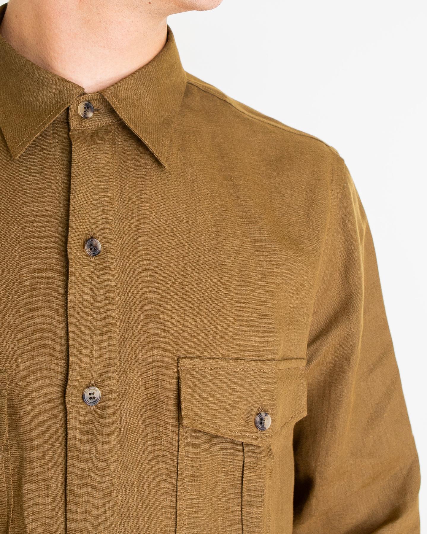 Heren Western Shirt Groen