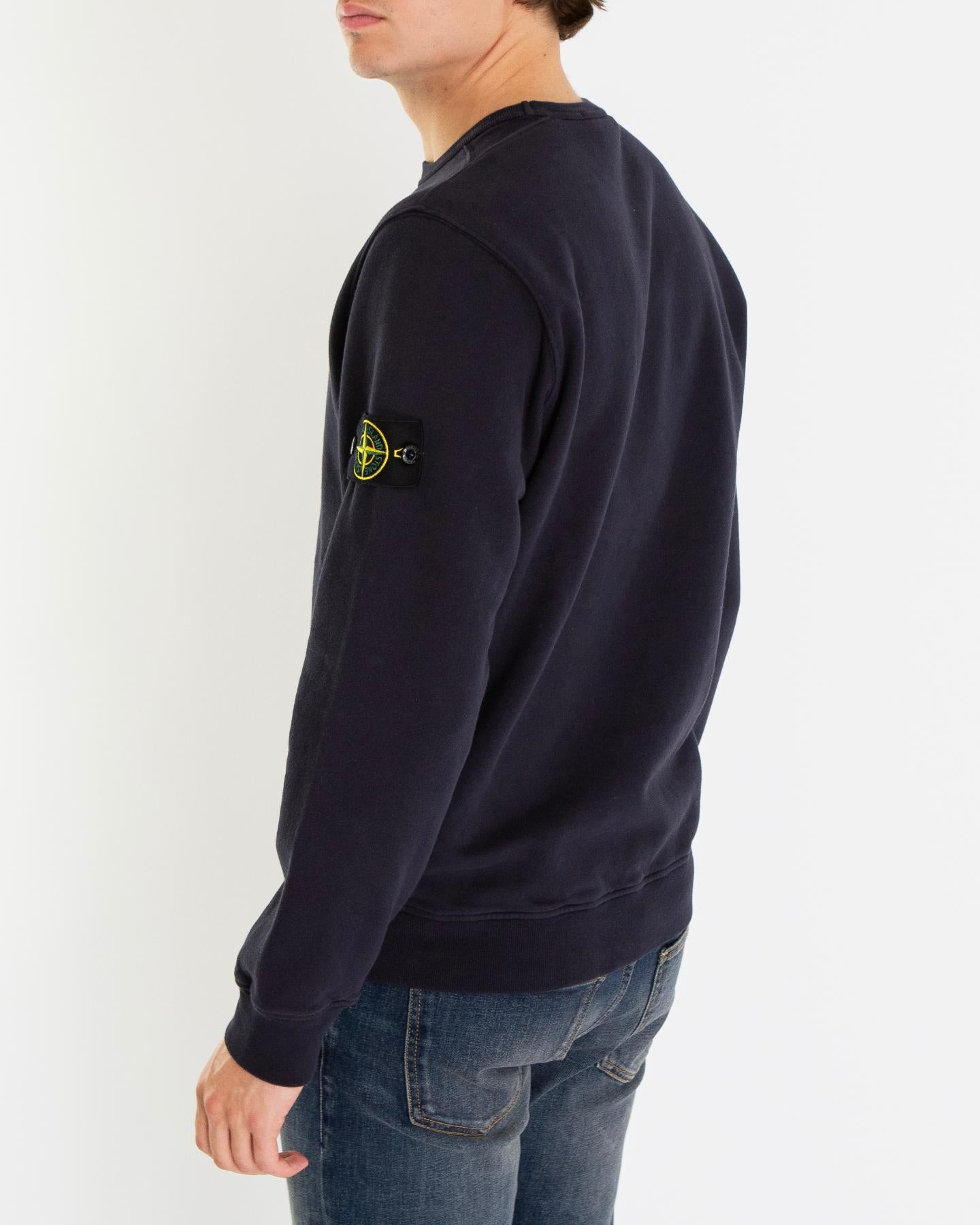 Heren Logo-patch Sweater Blauw