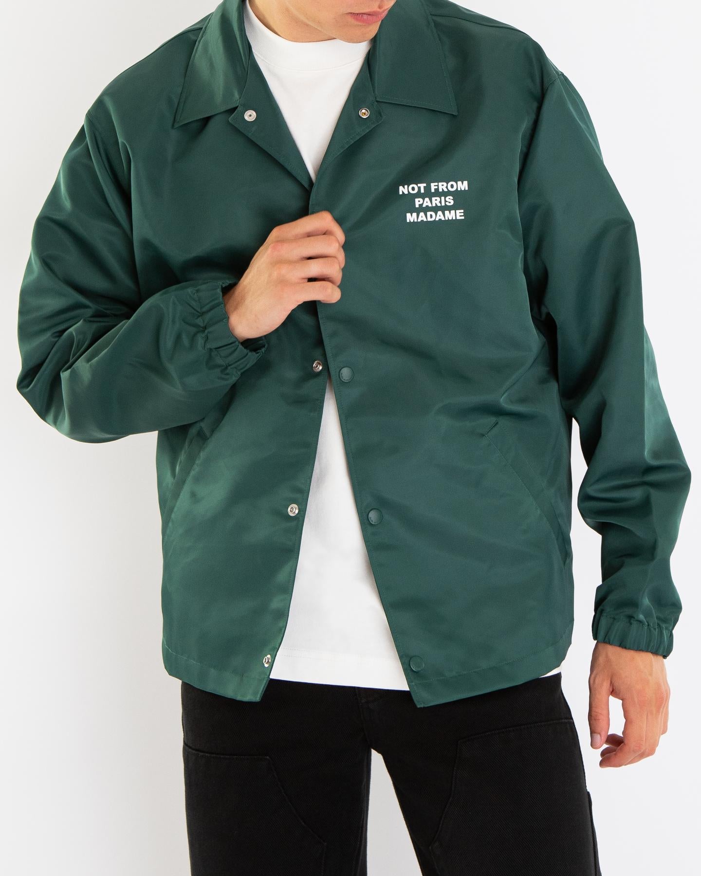 Heren Slogan Jacket Groen