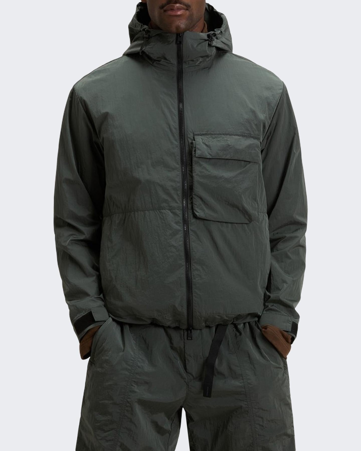 Woolrich Heren Shiny Nylon Hooded Jacket