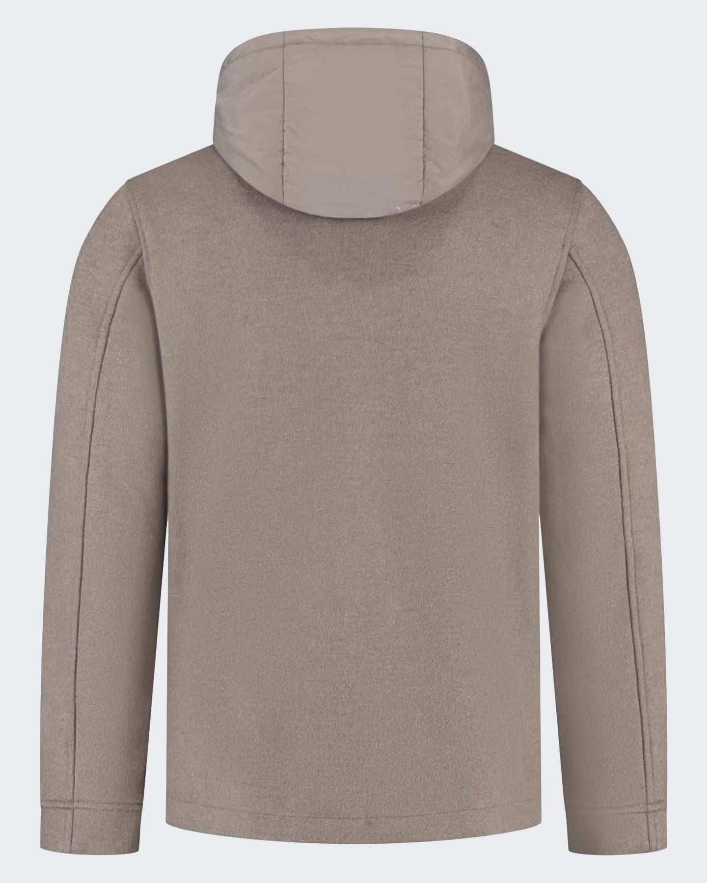 Heren Knitted Wool Jacket Bruin