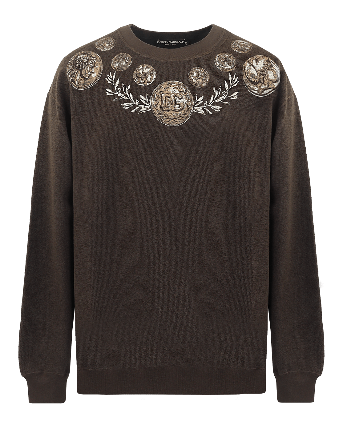 Men Coin Print Inside-Out Brown