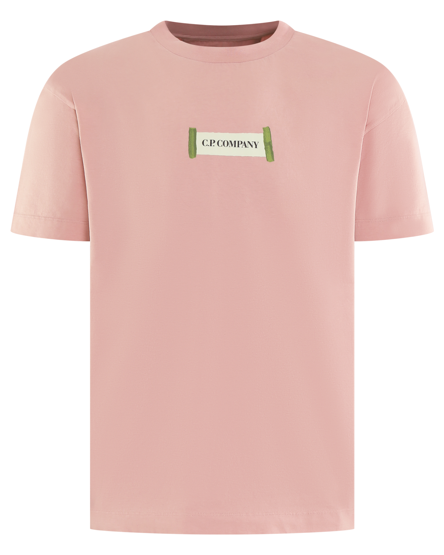 Heren Printed Logo T-Shirt Roze