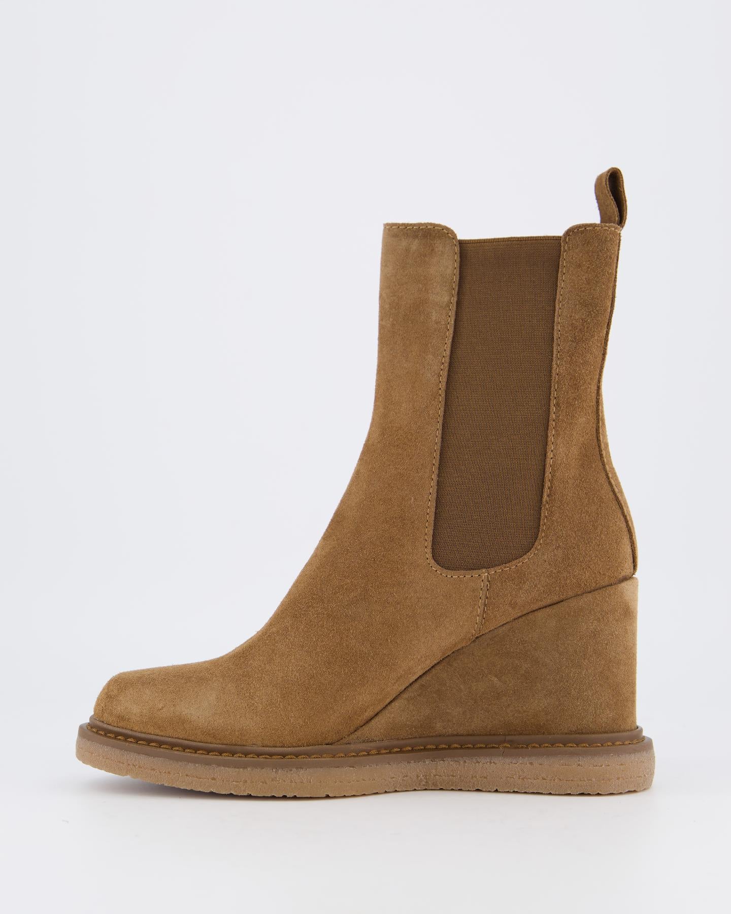 Dames Suede Wedge Chelsea Booty