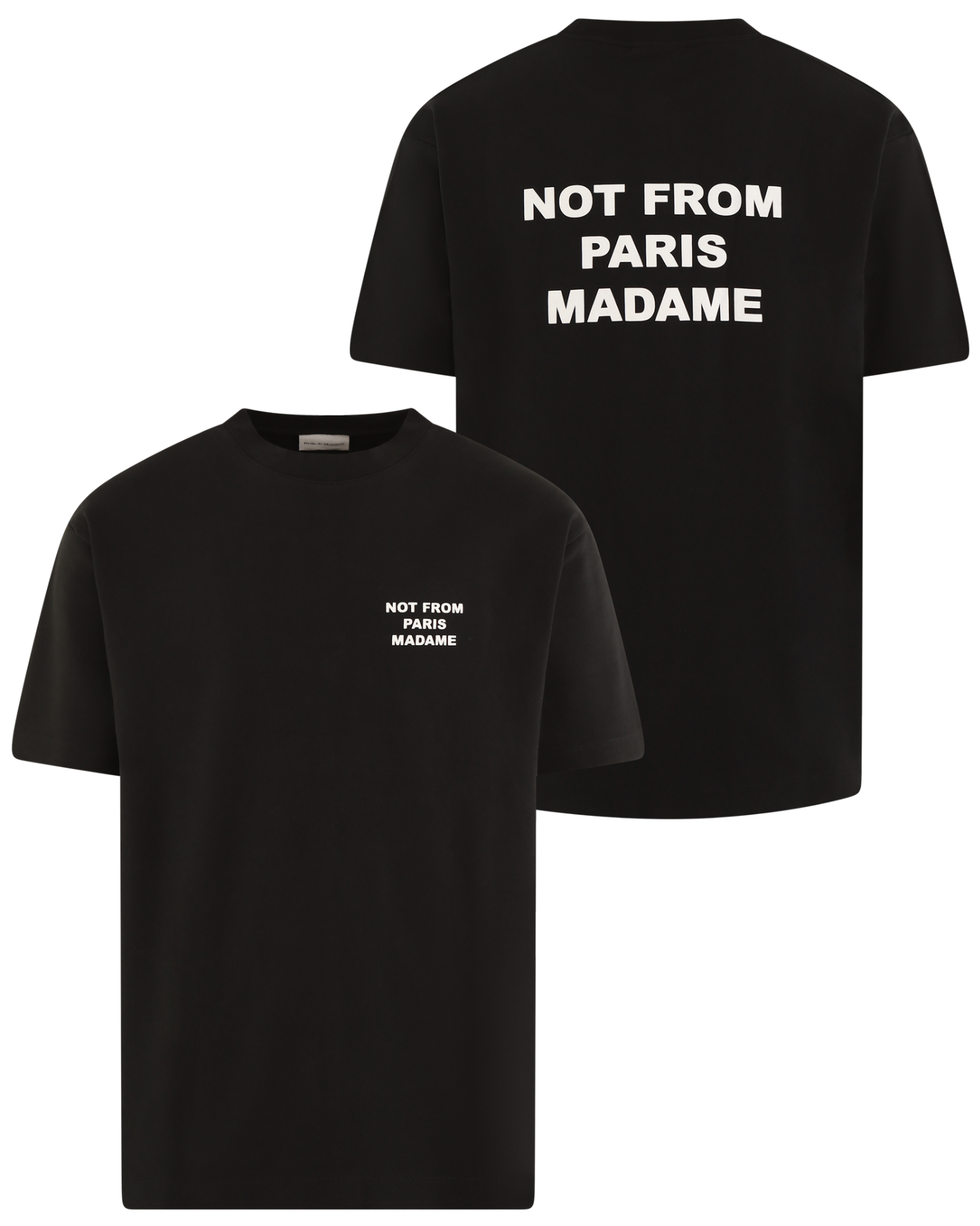 Heren Slogan T-Shirt Zwart