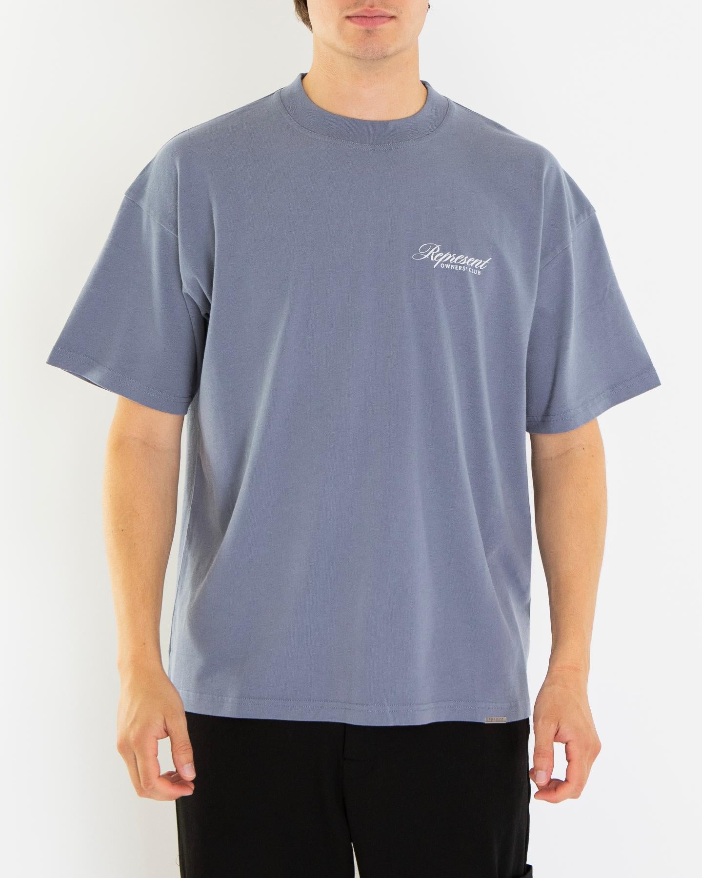 Heren Owners Script T-Shirt Blauw