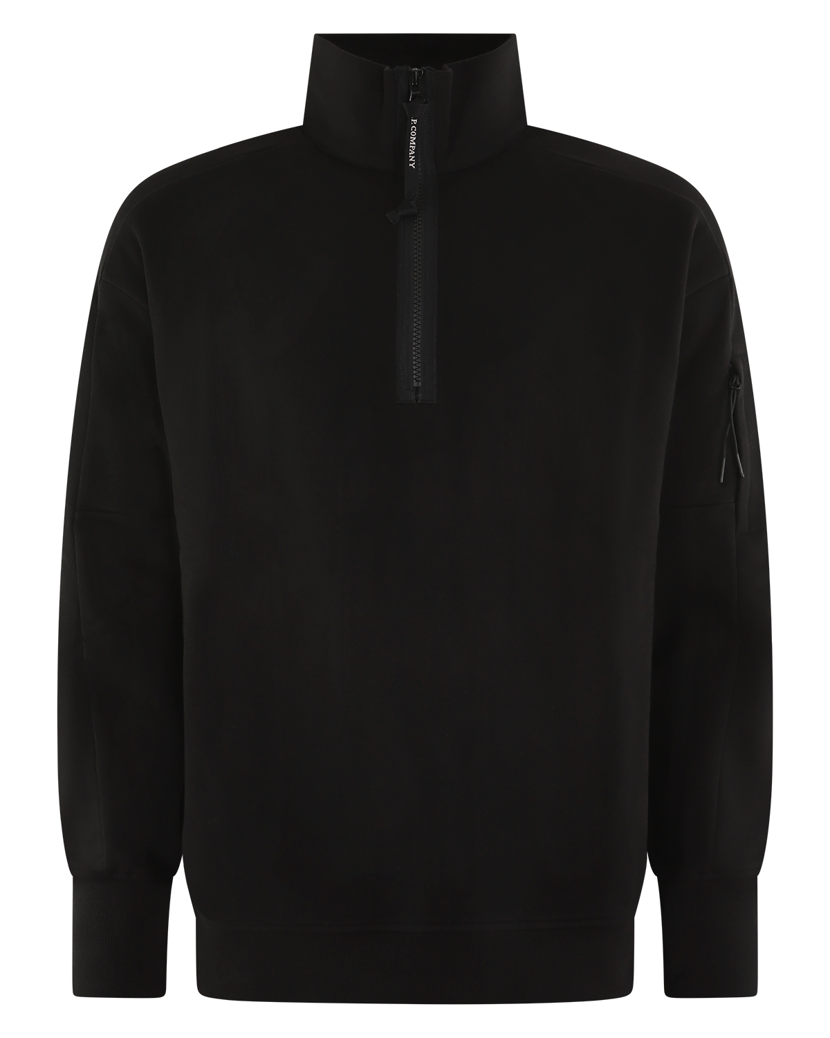 Heren Half-Zip Lens Sweater Zwart