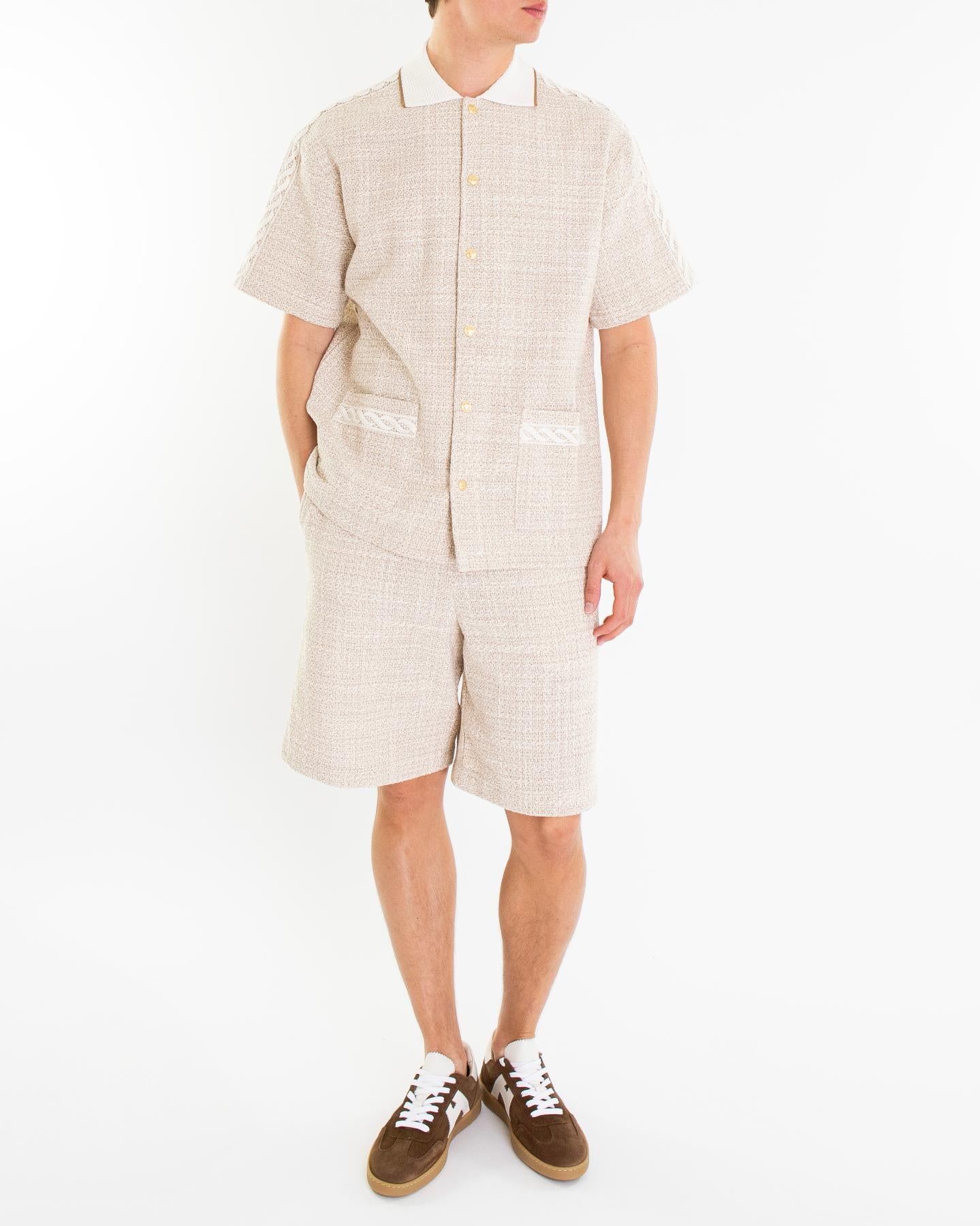 Heren La Chemise Tweed Beige
