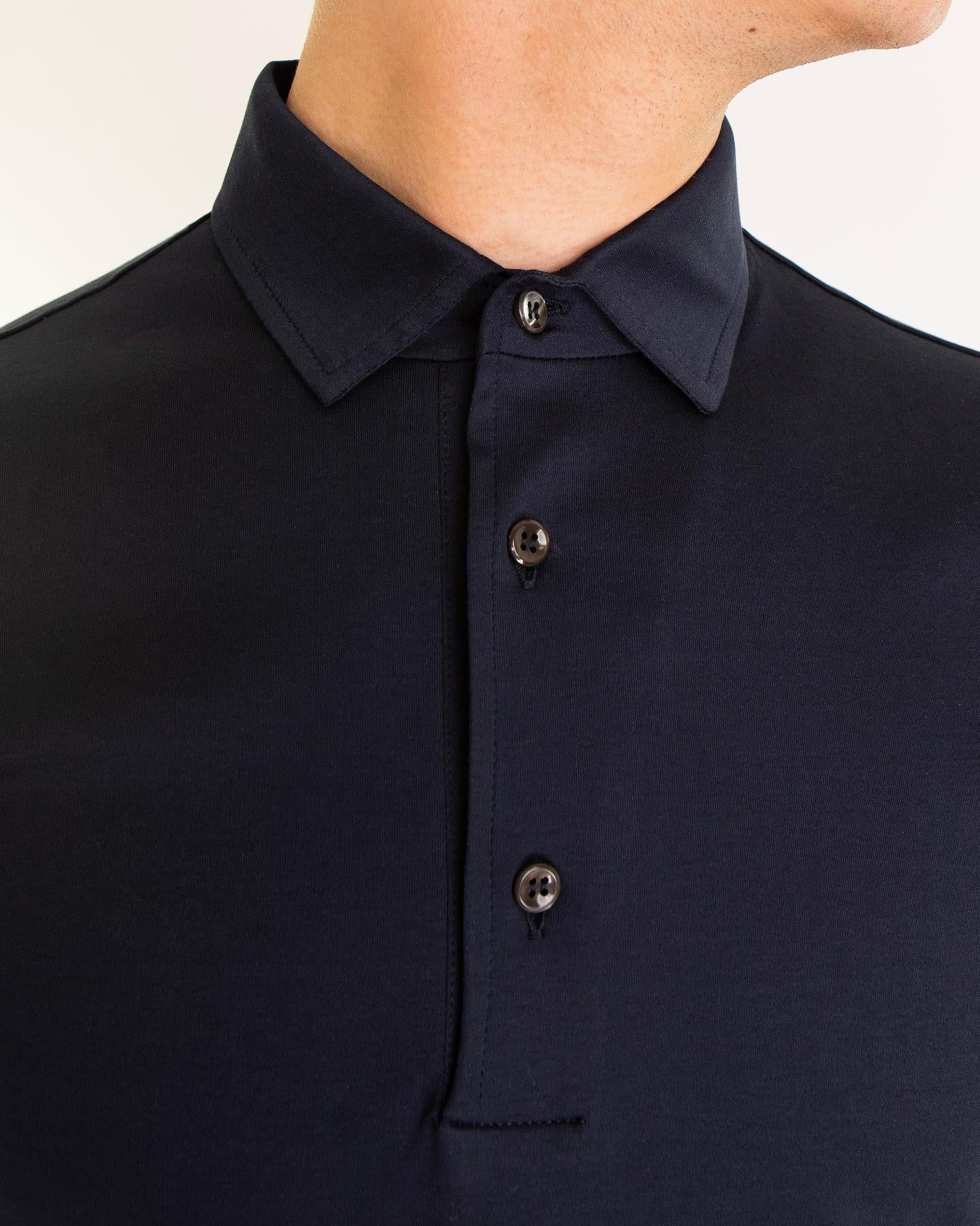 Heren Supima Polo Schiller Blauw