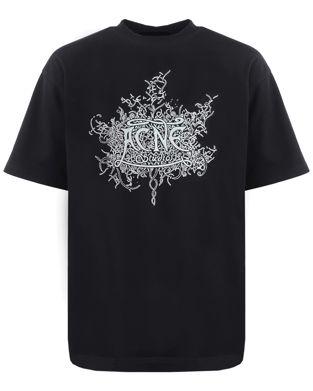 Acne Studios Heren Glow in the Dark Logo Zwart