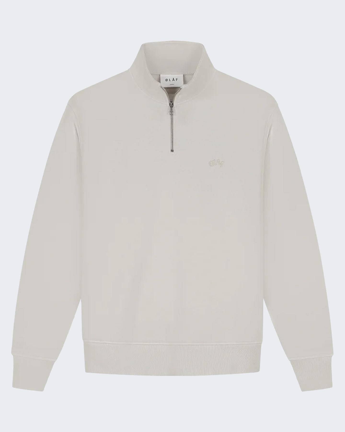 Heren Signature Half Zip Grijs