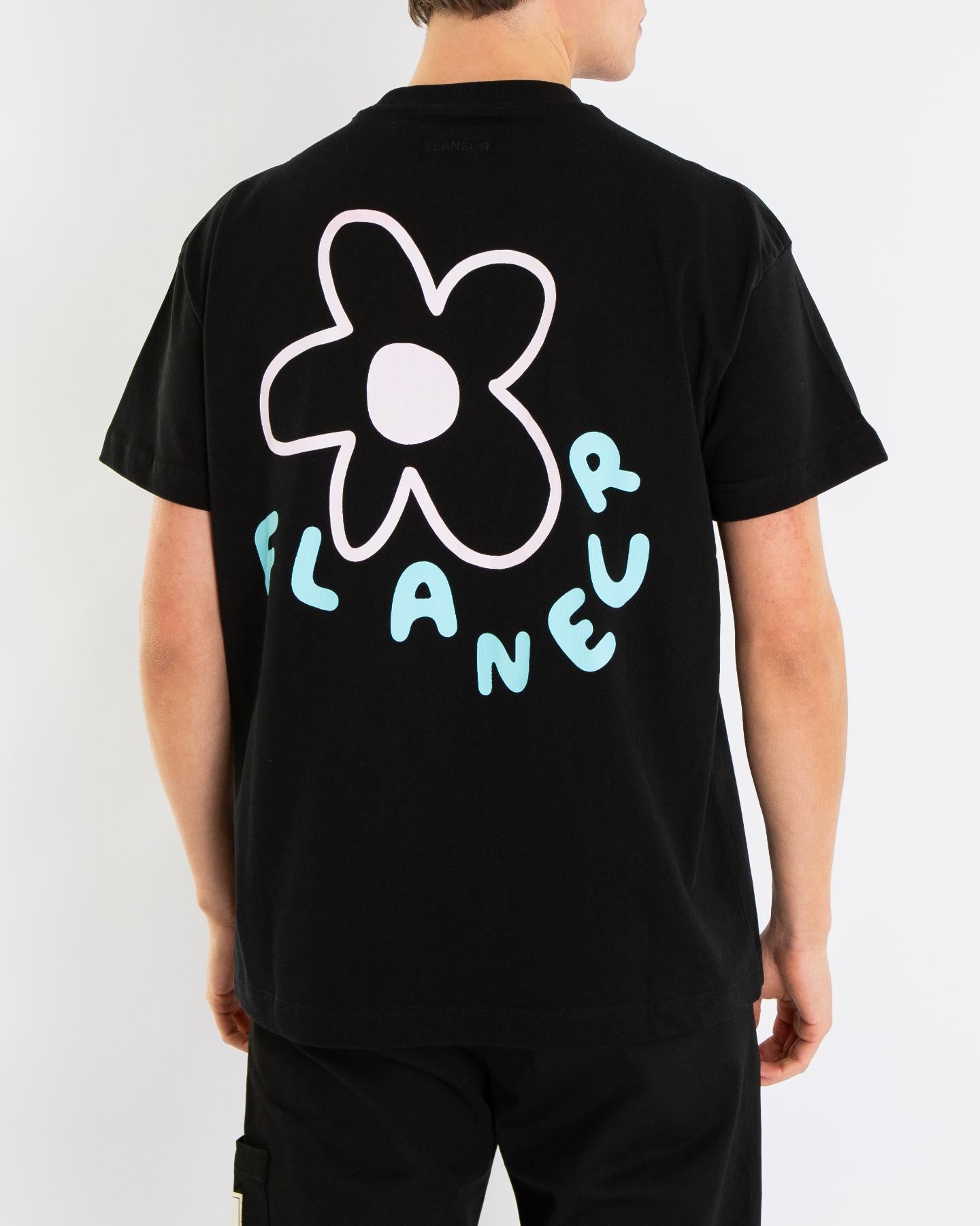 Heren Blossom T-Shirt Zwart/Roze