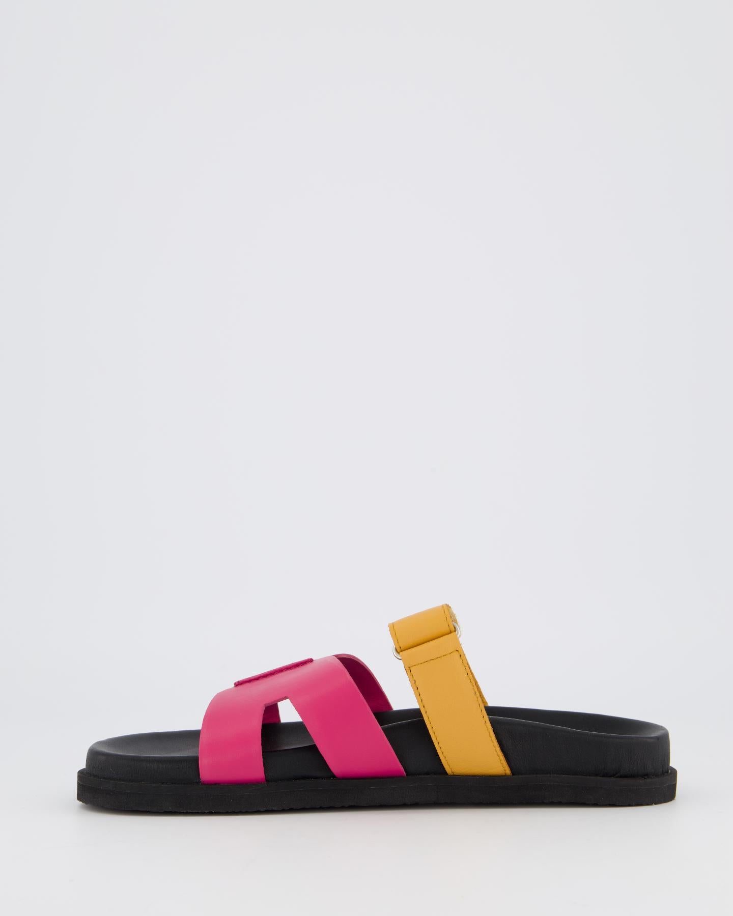 Dames Ibiza Slipper Zwart/Fuxia