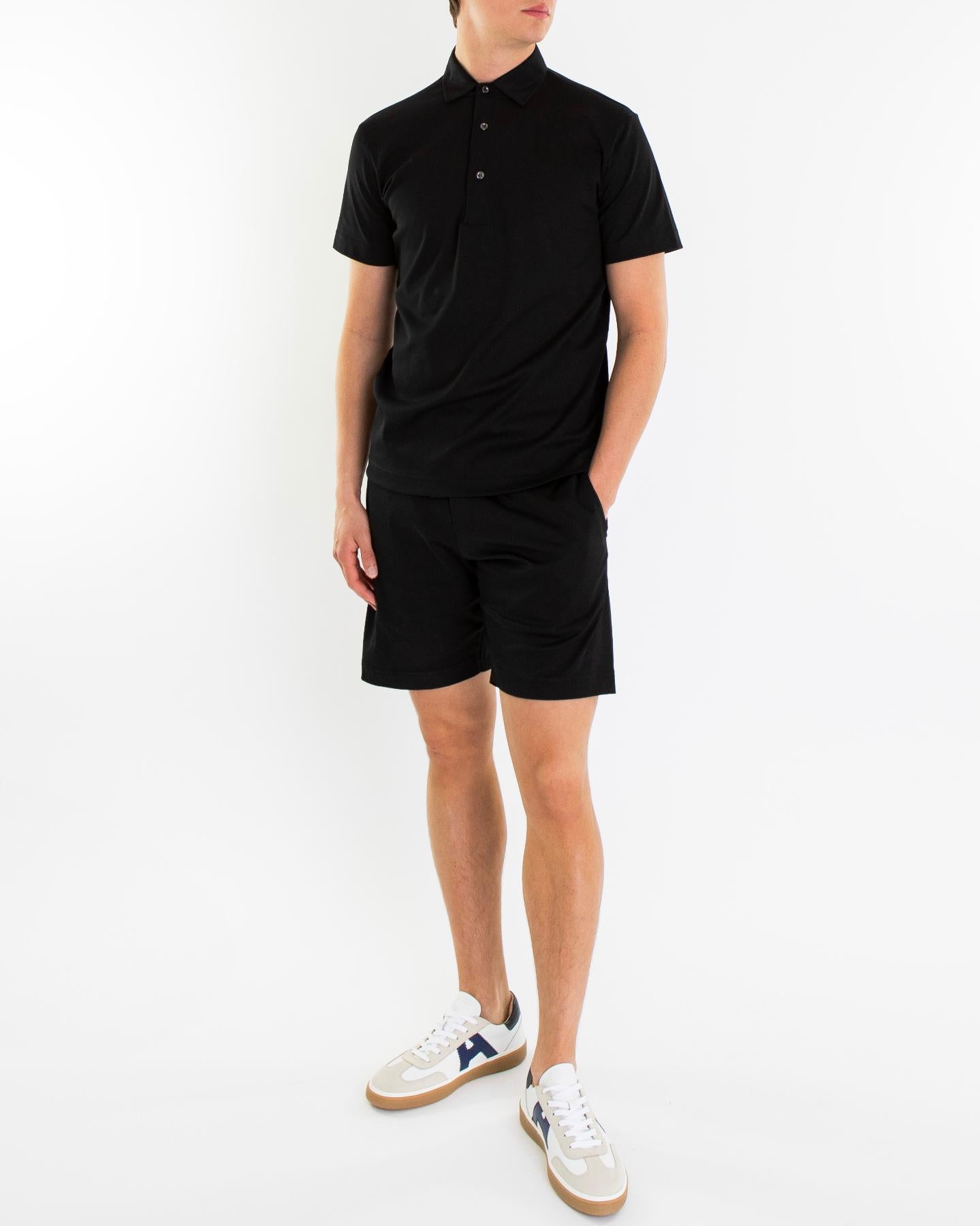 Heren Supima Polo Schiller Zwart