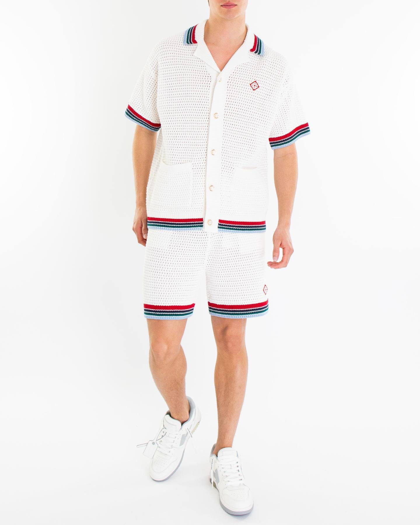 Heren SPORTY FAUX CROCHET SHIRT