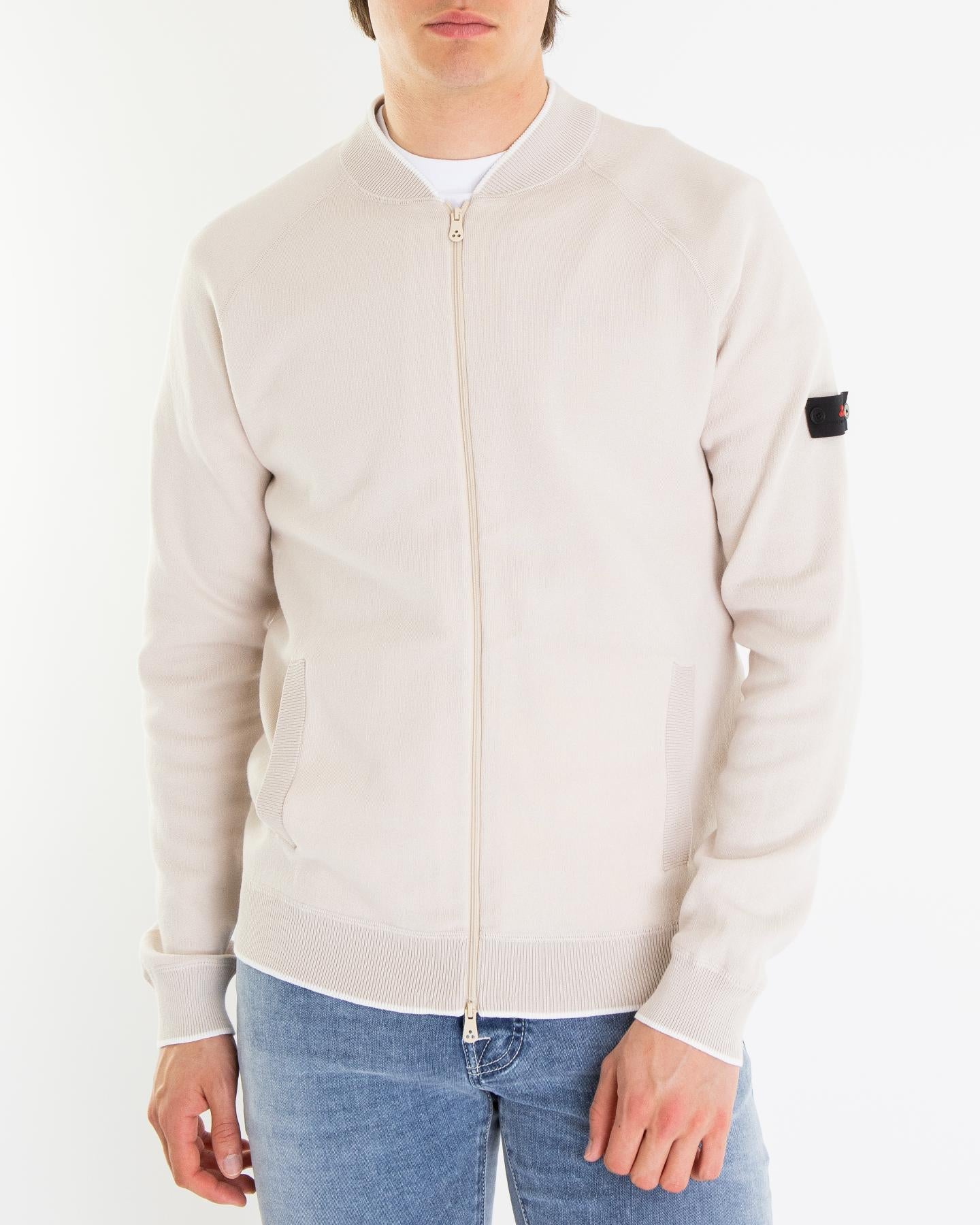 Heren Mosk Full Zip Sweater Beige